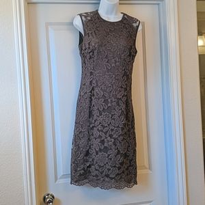 Lacy Grey Sheath Dress